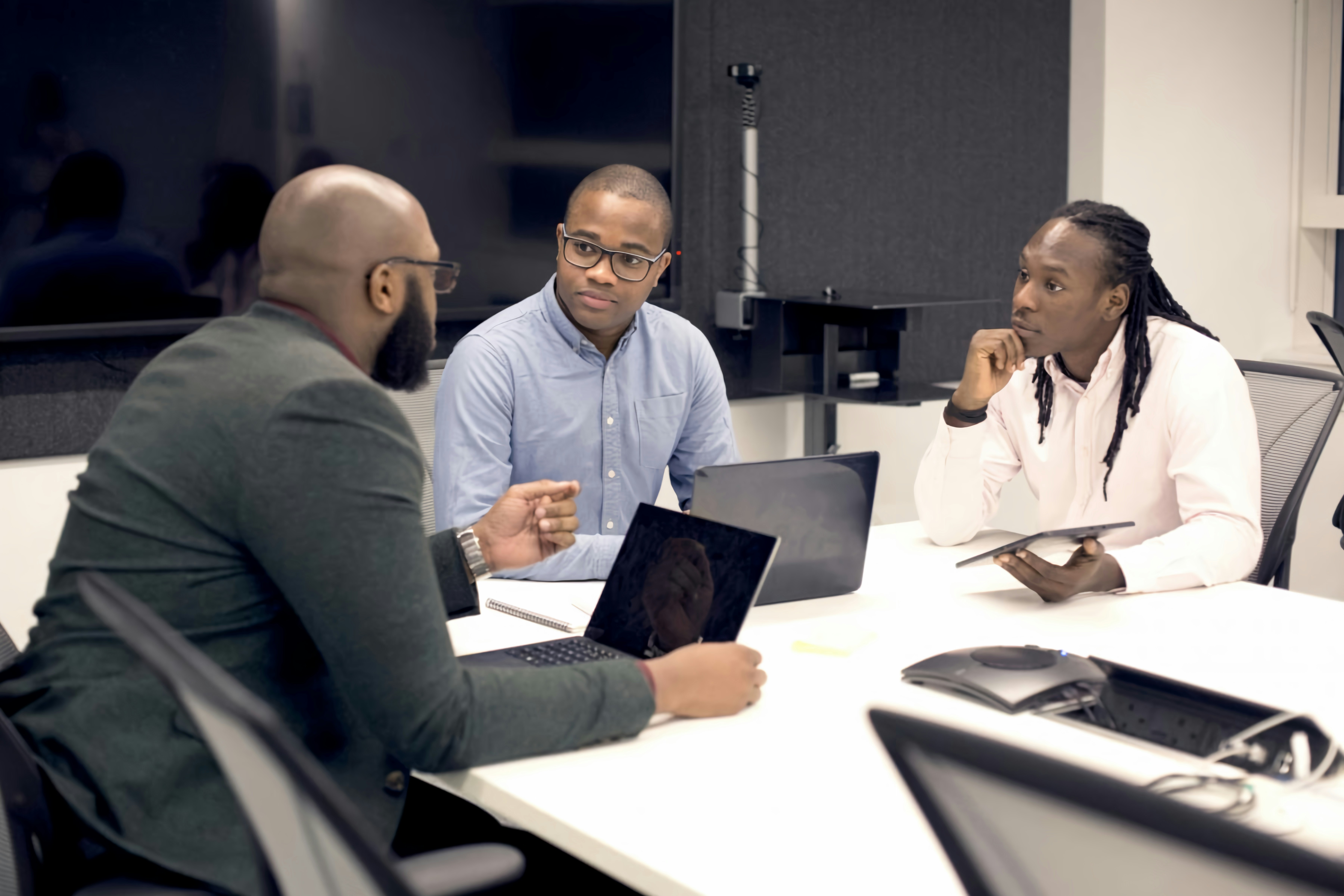 Researchers working with data